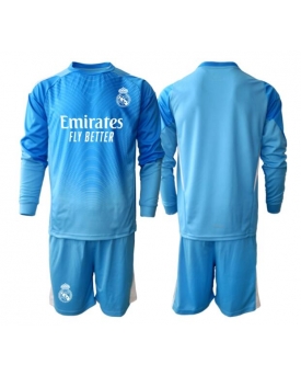 Billige Fotballdrakt Real Madrid Keeper Replika Hjemmedraktsett Barn 2025-26 Langermet (med bukser)